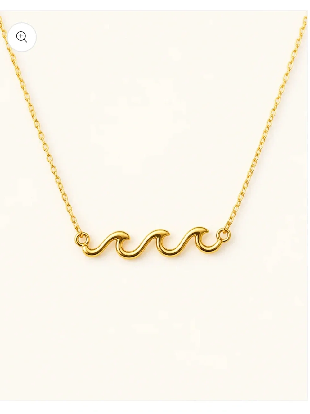 18K Gold Dipped “Crashing Waves” Necklace